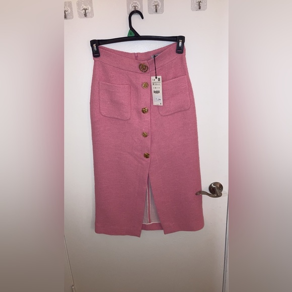 Zara Skirts Zara Medium Pink Skirt Nwt Poshmark